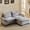 Light Gray 87" W, variant on Ktaxon 122" W L Shaped Sectional Sofa, Modern Chenille Deep Seat Cloud Couch with Movable Chaise, Plush Living Room Couches for Apartment, 3-Seater Light Brown