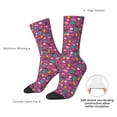 thumbnail image 4 of Bingfone Compression Socks for Women and Men Long Socks for Running Athletic Cycling Nurse- Summer Flamingo, 4 of 6