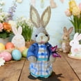 thumbnail image 2 of Wozhuo Miniature Handmade Grass Rabbit 23cm Handcrafted Natural Decor, 2 of 6