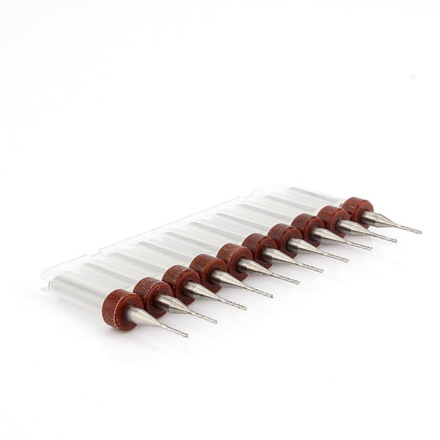 Micro Drill Bit Set Cemented Carbide Micro Drill 10 Carbide Drill Bits Carbide Pcb Tool 10 Carbide Drill Bits 0.8mm Tungsten Steel Blade CNC/PCB Engraving Bit Tool