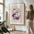 thumbnail image 2 of Anemones Bouquet Pink - Illustration Floral Flowers Botanical Modern Art Nature Pastel Minimalist Oak Framed Wall Art Print 12 x 16 inches, 2 of 15