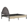 thumbnail image 6 of Walker Edison Modern Metal and Upholstery Queen-Size Bedframe, Oatmeal, 6 of 16