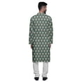 thumbnail image 3 of Atasi Ensemble Kurta Pyjama Long pour Hommes à Col Mandarin Imprimé Tenue Décontractée pour Garçons, 3 of 4