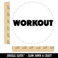 thumbnail image 2 of Workout Bold Text Gym Exercise Self-Inking Rubber Stamp Ink Stamper - Blue Ink - Large 1-1/2 Inch, 2 of 7