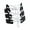 White, variant on 2 pair(4pcs) Elastic Shoe Laces-No Tie Shoe Laces for Kids Adults-Stretch Tieless for Sneakers