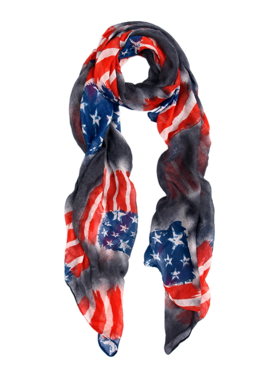 American & british flag print Scarves Fashion Women summer  wrap shawl Stole 