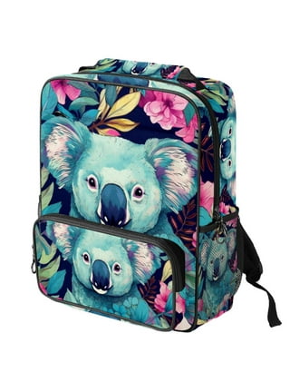 NETILGEN Flowers Koala Backpack Middle School Backpacks for Girls Teens  Kids Children Portable College Students Shoulder Bags for Short Trip