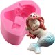 thumbnail image 1 of Molde de silicona para fondant de sirena, lindo molde para niña durmiendo en 3D, decoración para tartas, herramienta para hornear para manualidades, chocolate, velas, fabricación de jabón A, 1 of 5