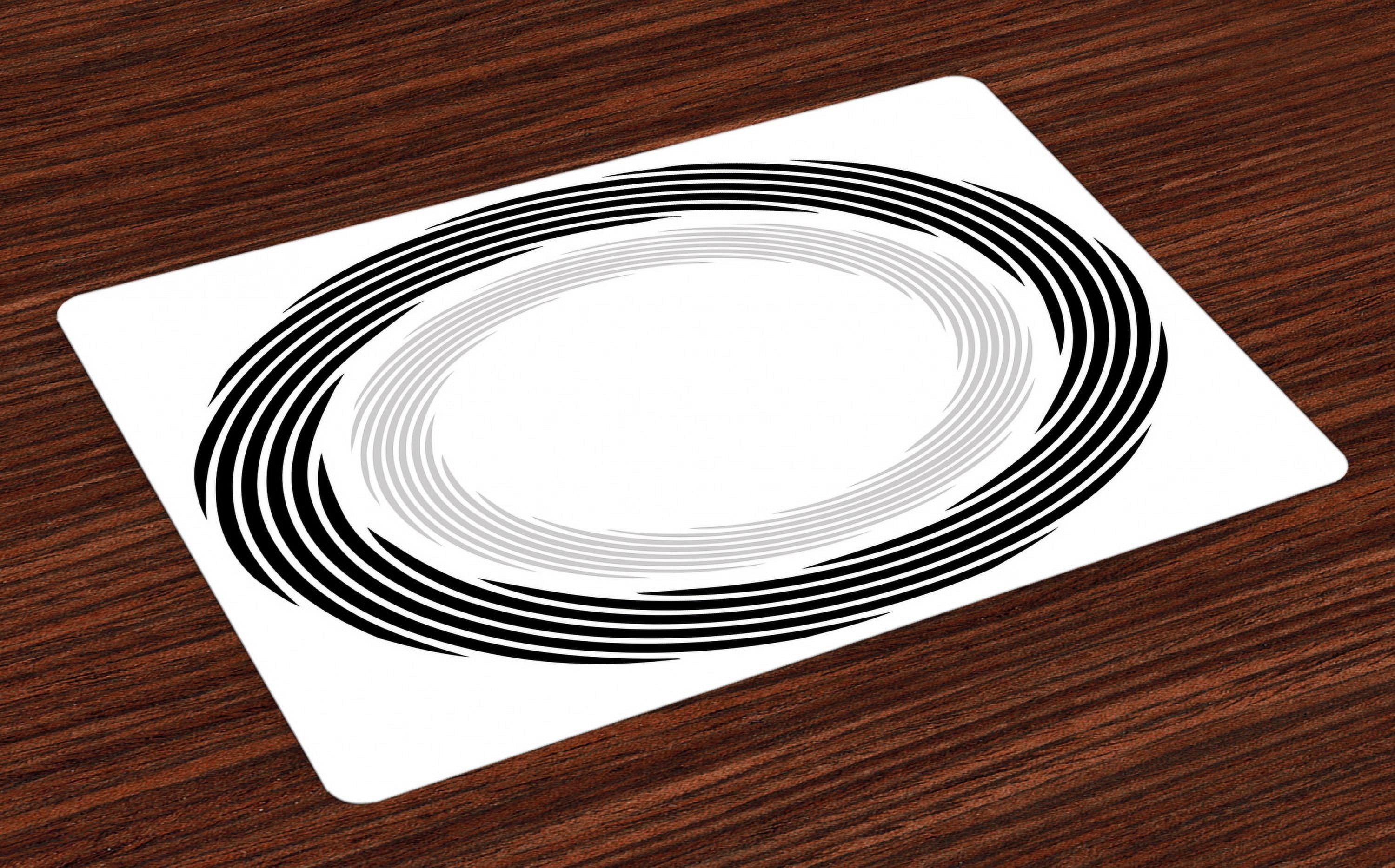 Spires Placemats Set of 4 Abstract Circular Element with Interlace ...