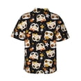 thumbnail image 3 of Daiia Flower Fox Hawaiian Shirt for Men Gentle Cotton Regular Short Sleeve Casual-Small, 3 of 9