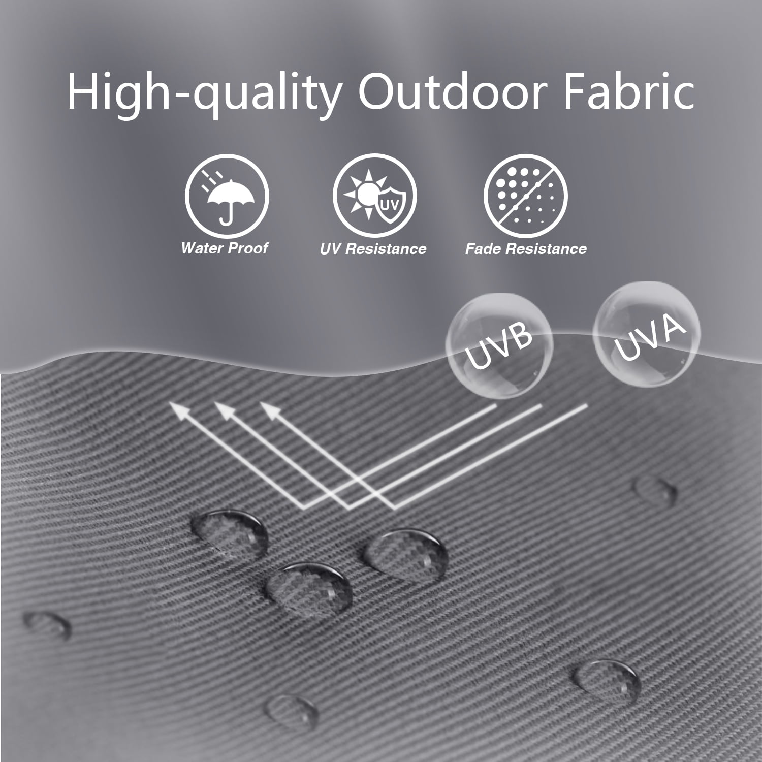 Kool 11FT Outdoor Patio Umbrella with Crank Handle, Market Umbrella with 8 Sturdy Umbrella Ribs, Waterproof for Garden Deck Backyard Pool, Dark Gray