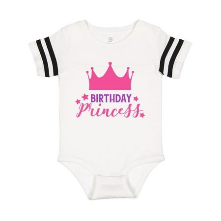

Inktastic Birthday Princess Crown Stars - Pink Purple Gift Baby Girl Bodysuit