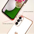 thumbnail image 2 of for Samsung Galaxy A14 5G Case Heart Plating Electroplate Luxury Elegant Case Camera Protector Soft TPU Shockproof Protective Corner Back Cover Galaxy A14 5G Case -White, 2 of 11