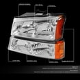 thumbnail image 2 of Conjunto de faros delanteros compatible con DNA MOTORING para Chevy Silverado, 2 of 6