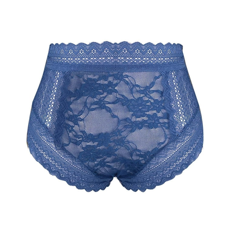 Lopecy-Sta Sexy Lace Women Solid Comfort Underwear Skin Friendly Briefs  Panty Intimates Sales Clearance Womens Underwear Period Underwear for Women  Blue 