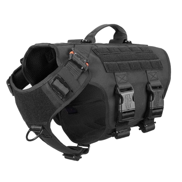 Arnés táctico para perros ICEFANG GN3 con hebilla 6X negro XL