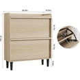 thumbnail image 3 of Historyli Zapatero con estantes ajustables,organizador de zapatos oculto con 3 cajones abatibles,mueble de madera independiente para entrada,pasillo,sala de estar y porche., 3 of 7