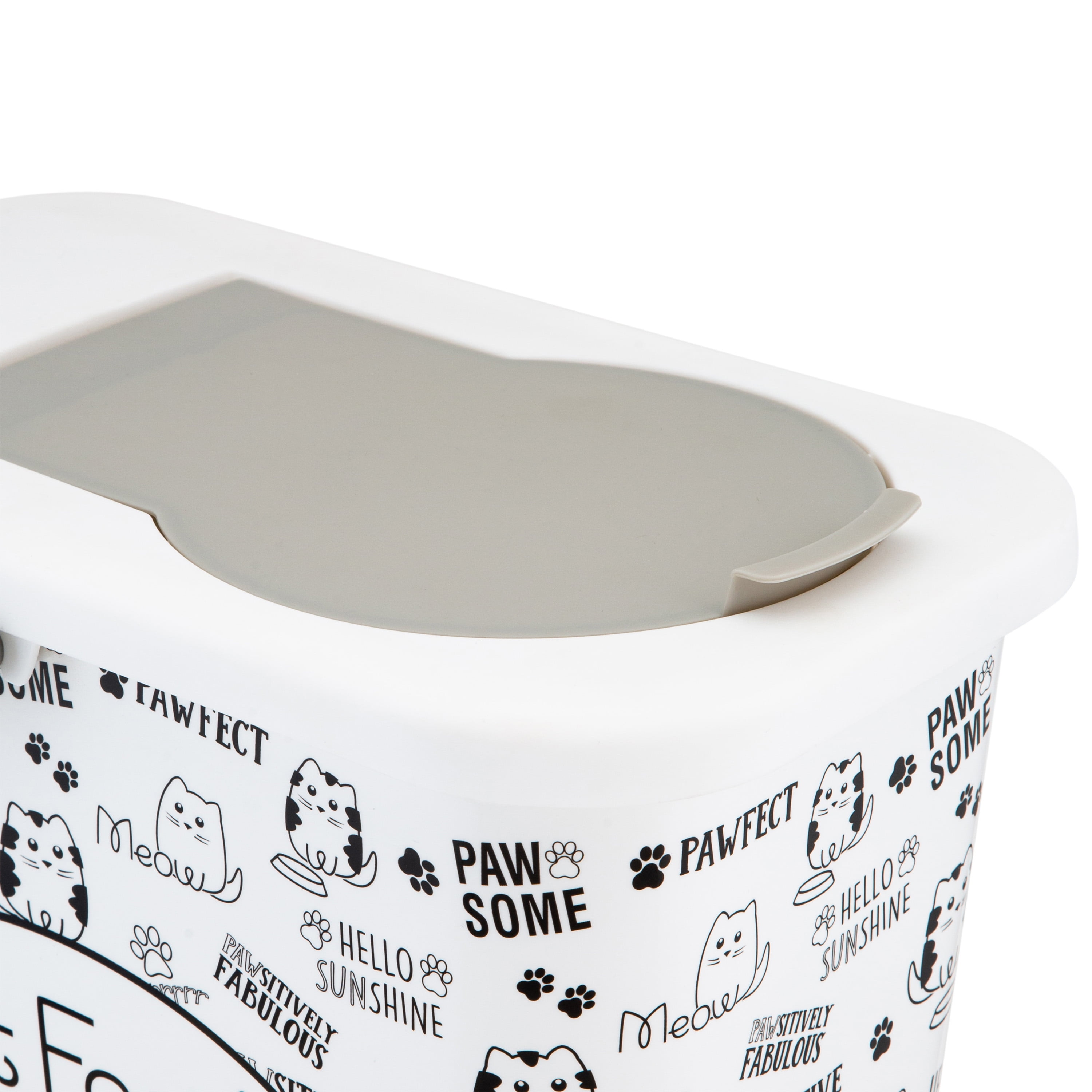 Pounce + Fetch 3 Gallon Plastic Cat Dry Food Container with Scooper