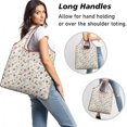 thumbnail image 2 of 5 Pack Foldable Shopping Bag,White Christmas Star and Gift Pattern Reusable Grocery Bags with Pockets,Large Reusable Tote Bags with Handles Waterproof & Lightweight, 2 of 6