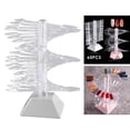 thumbnail image 4 of Uñas postizas giratorias que muestran estante, muestras de uñas, soporte de exhibición de uñas, , Base de polígono gris Macarena Soporte de exhibición de arte de uñas, 4 of 8