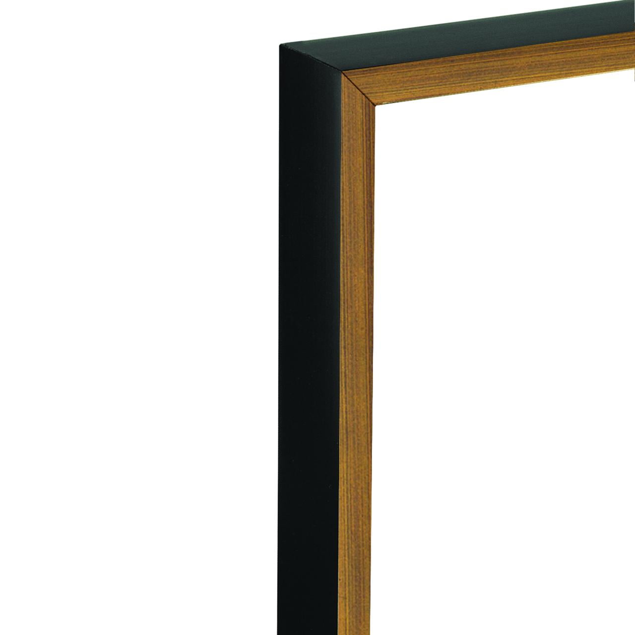 Cardinali Floater Frame - Black/Antique Gold 6x6, Open Back , 3/4 Deep