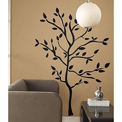 Wall Stickers Mural Paper Purple Flower Cupboard Birthday Gift Branches Card YD 