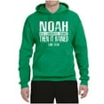thumbnail image 2 of Wild Bobby Noah Was A Conspiracy Theorist Inspirational/Christian Unisex Graphic Hoodie Sweatshirt, Kelly, 3X-Large, 2 of 5