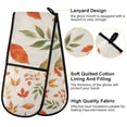 thumbnail image 2 of Yayeee Double Oven Mitt Kitchen Heat Resistant Baking 35" x7" Quilted Glove, Beige Autumn Leaves, 2 of 6