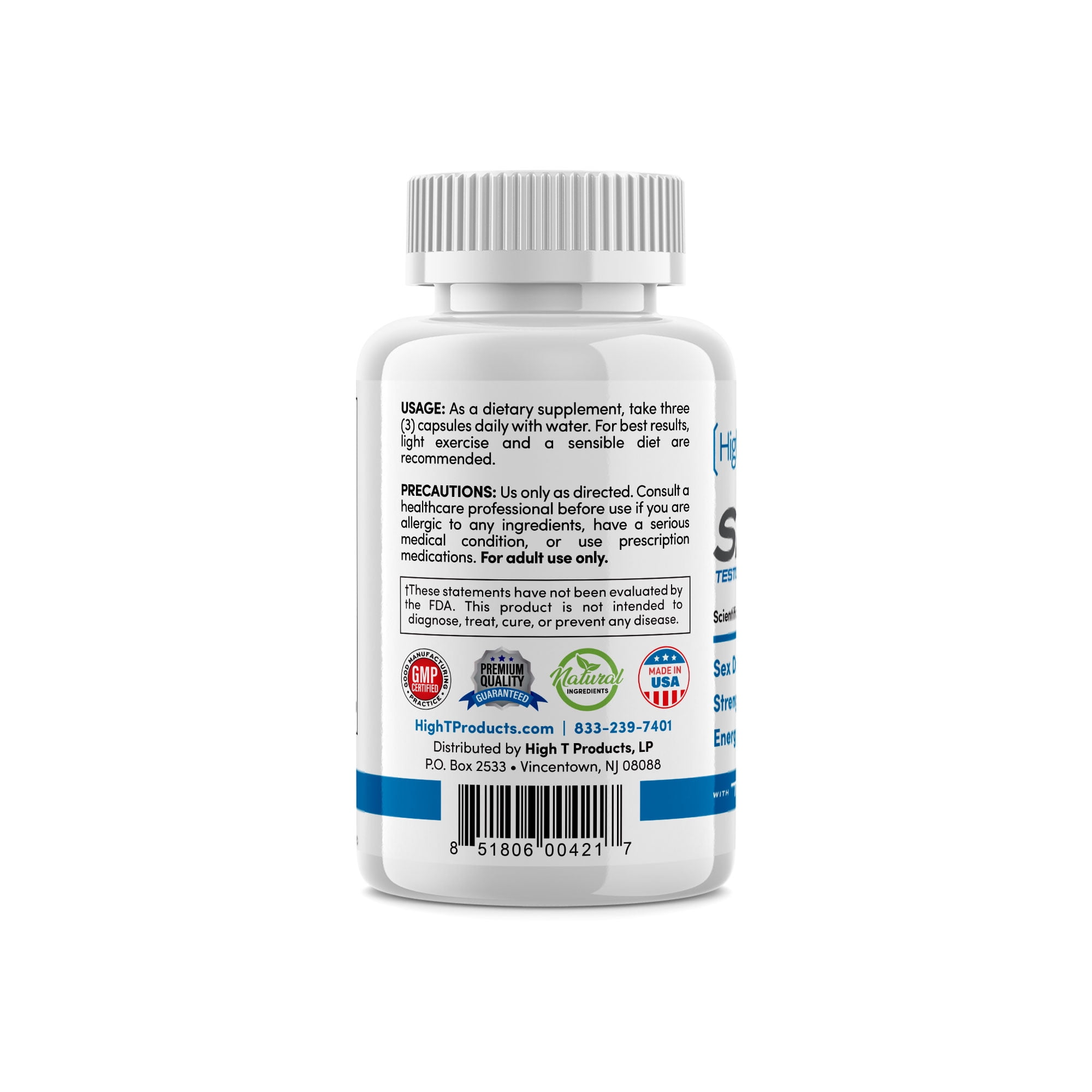 High T Senior+ Prostate & Testosterone Support Natural Testosterone Support 90 Capsules