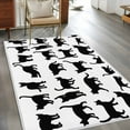 thumbnail image 2 of Cute Cat Area Rugs 4x6 ft Black Cat Cartoon Animal White Background Washable Rug Non Slip Indoor Carpet Absorbent Floor Mat for Living Room Bedroom Dining Room, 2 of 9