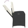 thumbnail image 5 of vidaXL Chaise de Jardin Inclinable avec Coussins en Rotin Poly Noir, 5 of 5