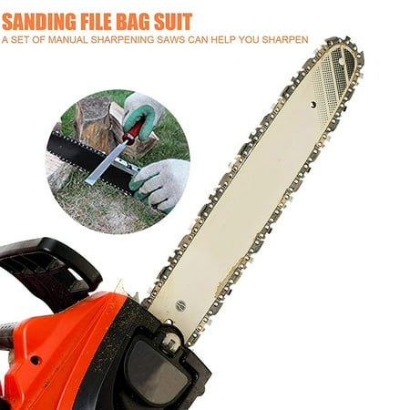 

10 Piece Chain Saws Sharpening File Kit File Kit for Sharpening Saw Chains Contains File Sharpening Guides Depth Gauge
