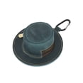 thumbnail image 1 of Decorate Blue Horsehide Hat Coin Purse Retro Loose Coin Storage Bag Personalized Hat Wallet(1Pcs) Rkxzt, 1 of 9