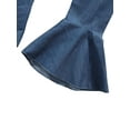 thumbnail image 6 of Qiylii Girls Outfit Off Shoulder Pom Poms Long Sleeve Pullover+Flared Denim Pants, 6 of 6