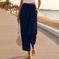 thumbnail image 3 of Juslio Pants for Women High Waist Loose with Pockets Casual Comfortable Wide-Leg Pants, 3 of 9