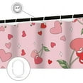 thumbnail image 6 of Vintage Cherry Shower Curtain Pink Retro Groovy Funky Chic Retro 72s Bathroom Accessories Valentines Romantic Love Heart Cute Bath Curtain Hippie Modern Artistic Bathroom Decor Set 72X72IN, 6 of 6