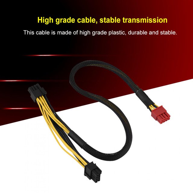 Octpeak Câble d'Alimentation PCI-E, Câble d'Alimentation pour Carte Graphique à Prise Rouge/noire, pour Antec