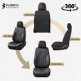 thumbnail image 7 of FLORICH Car Seat Covers Front, Luxury Nappa Leather Seat Covers, Breathable and Waterproof, Automotive Seat Covers Universal for Most Cars, Black & Red Line, 7 of 7