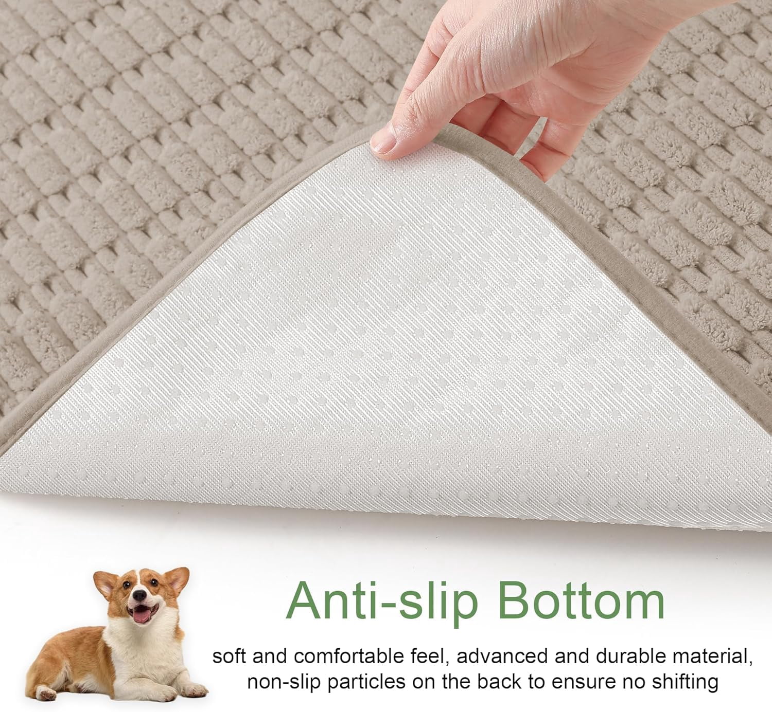 JJEAN-Washable Pee Pads for Dogs, Reusable Puppy Pads Dog Pads, Non-Slip Dog Pee Pads, Leak-Proof Pet Pee Pads Wee Wee Pads for Dogs. (Brown, 18"x24"(Pack of 2))