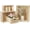 Natural, variant on Large Wooden Crates Unfinished Set of 4 Storage Crates, Decorative Wood Storage Crate for Display Rustic, Nesting Wooden Container Boxes Made from 100% Wood