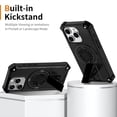 thumbnail image 4 of Allytechgroup Rugged Magnetic Case for Apple iPhone 15 Pro Max, Military-Grade Shockproof Phone Cover with Kickstand,Spinner Fidget Ring,Wireless Charging Support, Dual Layer PC+TPU Protection,Black, 4 of 7