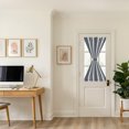 thumbnail image 4 of Navy Blue Geometric Door Curtains for Door Window,French Sidelight Front Back Door Curtains With Tieback,Modern Stripes Art Farmhouse Kitchen Rod Pocket Drapes Privacy Panel Window Blind 25"x40", 4 of 9