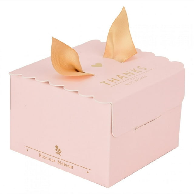 Wedding Cake Box,50 pcs Wedding Party Wedding Candy Box Cake Box Multi-Functional