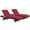 Red, variant on Pemberly Row Modern Rattan Outdoor Chaise in Espresso/Red (Set of 2)