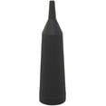 thumbnail image 6 of DecMode 30" Ribbed Tapered Cone Floor Black Metal Vase, 6 of 11