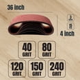 thumbnail image 2 of Cintas abrasivas POWERTEC 15PK 4x36 40/80/120/150/240 Grits, 2 of 7