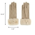 thumbnail image 3 of UTSJKR Winter Warm Gloves Faux Fur Sherpa Lined Gloves for Women - Fashion Soft Windproof Plush Gloves for Cold Weather Beige, 3 of 9