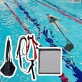 thumbnail image 1 of Entrenamiento de resistencia a la natación Conjunto de paracaídas de de natación ajustable con bolsa de almacenamiento Negro y, 1 of 8