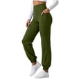 thumbnail image 2 of Samdudou Girls Flare Leg Sweatpants Elastic Waist Bootcut Trousers Casual Activewear Bottoms Sporty Yoga Pants Lounge Clothes for School Sports Size 5-15 Years, 2 of 7