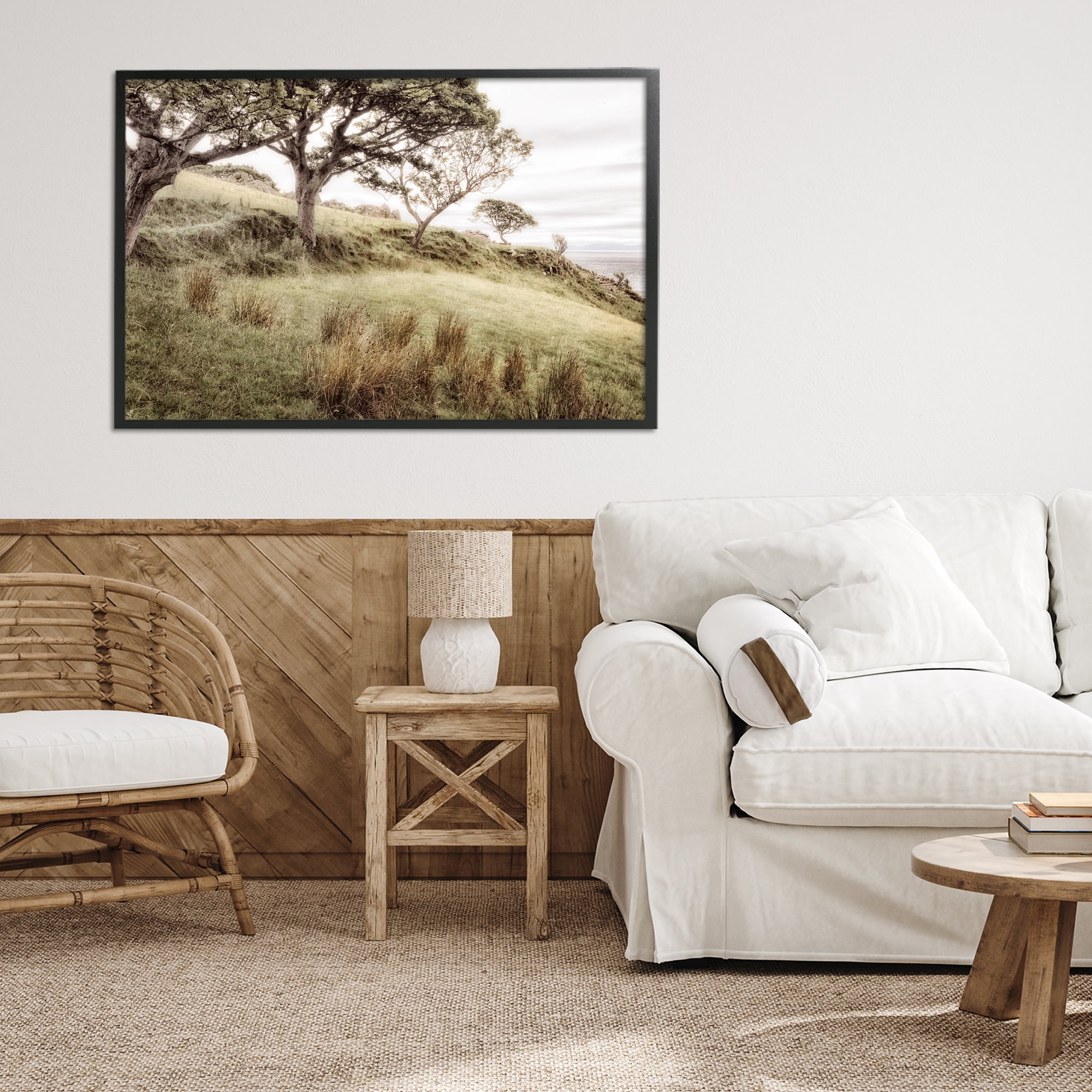 Stupell Industries Irish Hillside Landscape Black Framed Giclee Art, design by Andy Amos